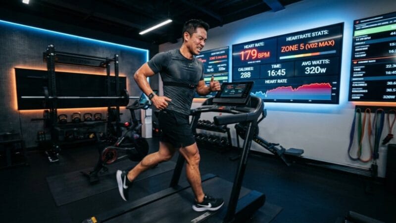 바이오해킹 라이프스타일을 상징하는 스마트워치와 혈당 측정 장치