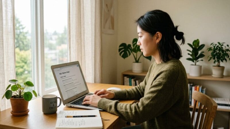 GEO 생성형 엔진 최적화를 시각화한 검색 인터페이스와 AI 응답 화면