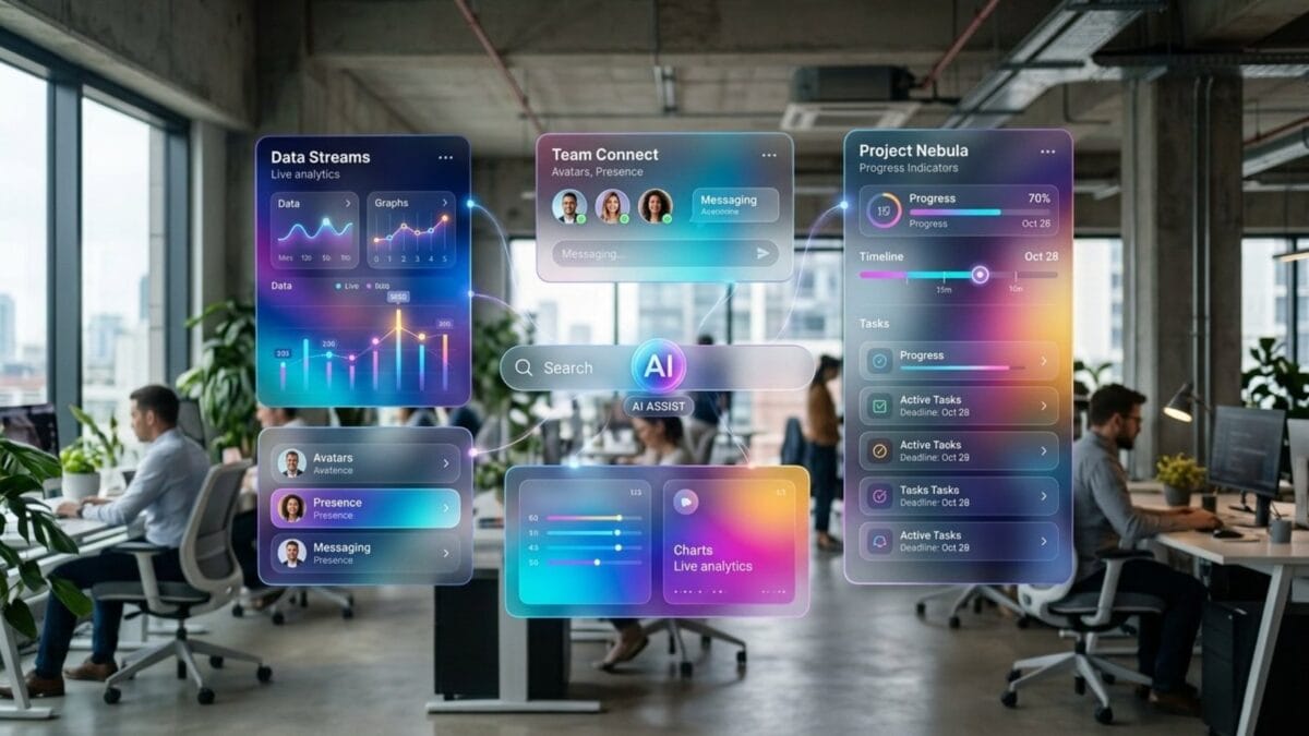 2026 UI/UX 리퀴드 글래스 트렌드 시각화