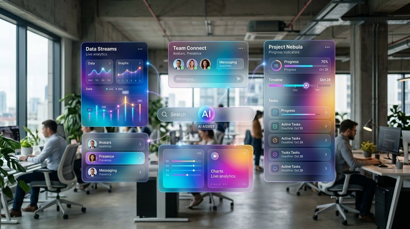 UI UX 디자인 트렌드 2026 리퀴드 글래스 투명 인터페이스