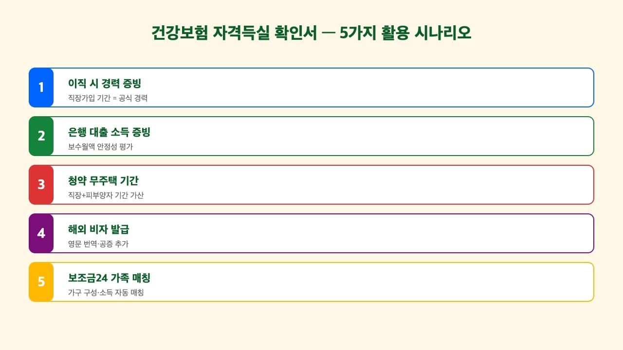 건강보험 자격득실 확인서 5가지 활용 시나리오