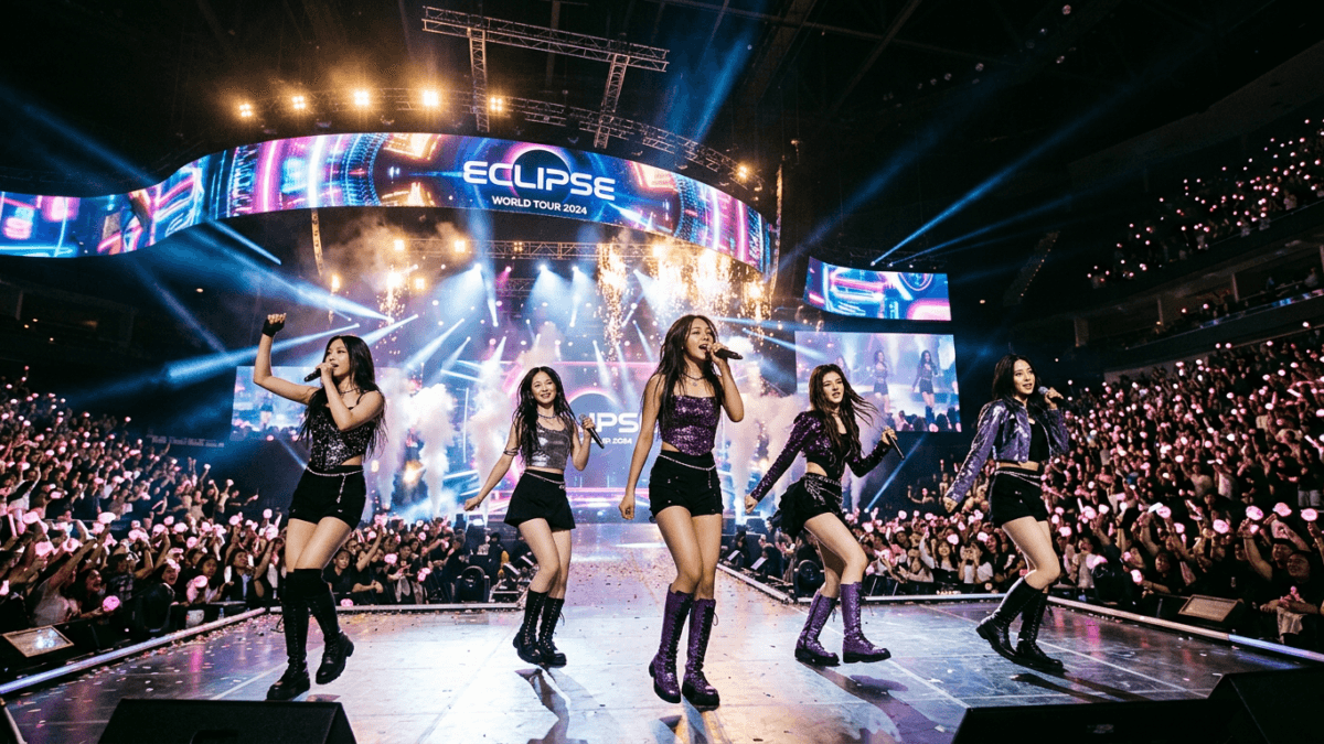 K-팝 4세대 아티스트 글로벌 콘서트 무대 LED 조명 팬 응원봉