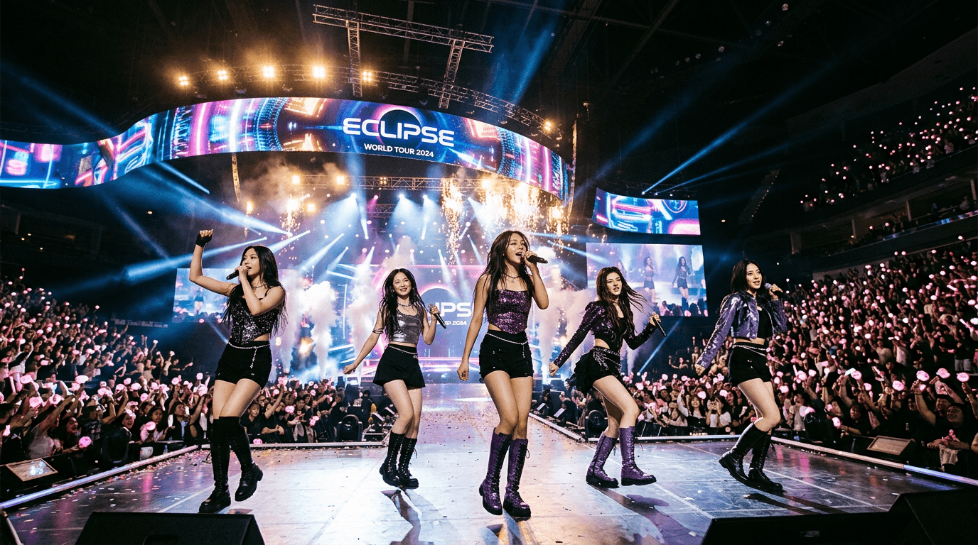 K-팝 4세대 아티스트 글로벌 콘서트 무대 LED 조명 응원봉