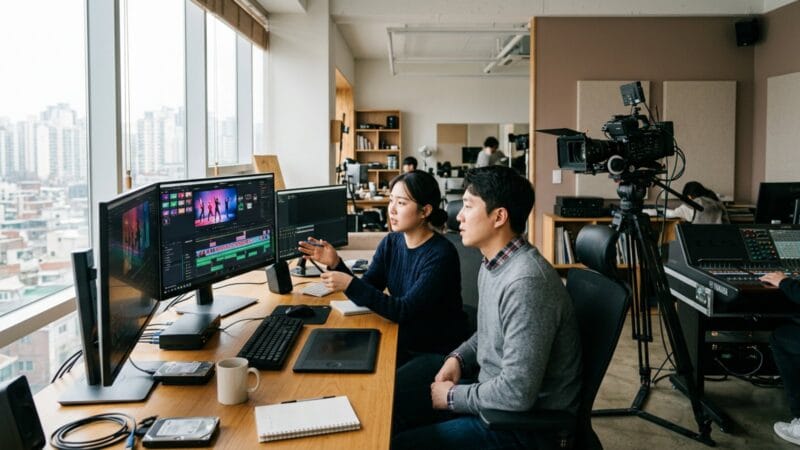 콘텐츠산업 수출을 이끄는 한국 미디어 제작 스튜디오 현장