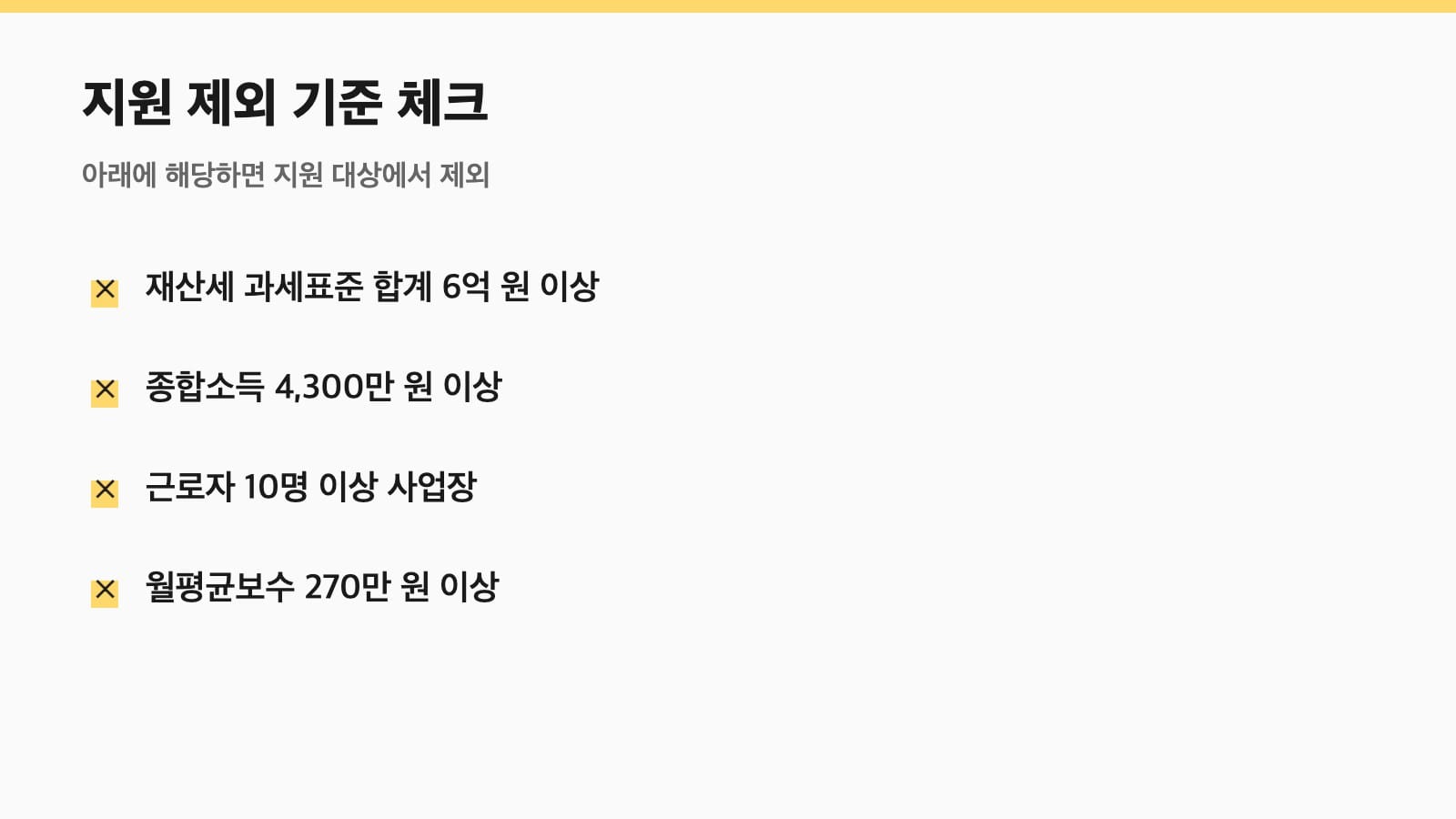 두루누리 사회보험료 지원 제외 기준 체크리스트